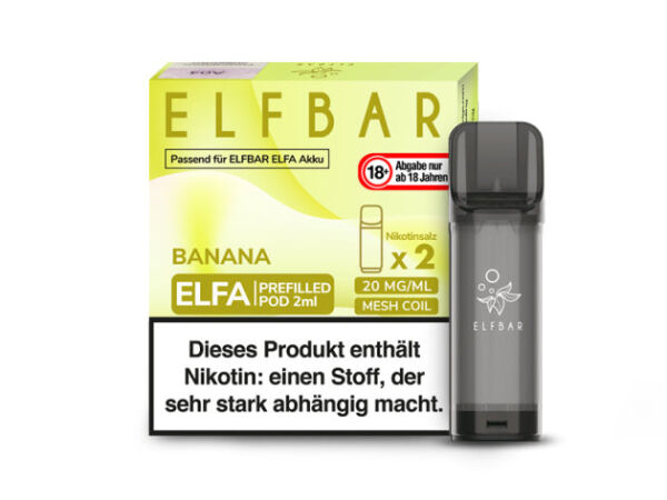 ELFBAR - ELFA Prefilled Pods - Banana - 20mg - 2er Pack