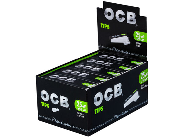 OCB - Filter Tips Schwarz Premium - 25 Hefte je 50 Blatt