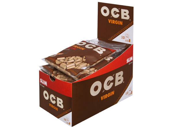 OCB - Filter Slim Virgin Ungebleicht -10 Beutel je 150 Filter
