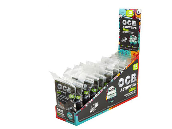 OCB - Limited Edition - Activ Tips Slim - Ø 7mm - Aktivkohlefilter - 10 Beutel je 50 Stück