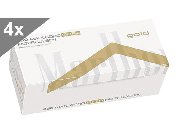 Marlboro Extra Gold - 250 Hülsen - 4er Gebinde