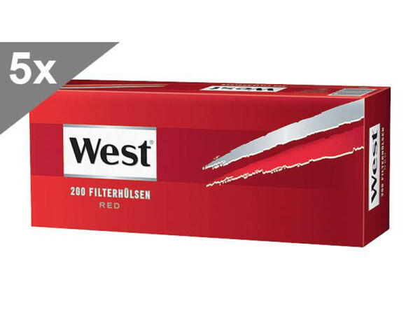 West Red - 200 Hülsen - 5er Gebinde