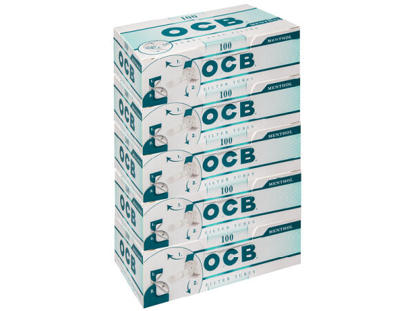 OCB - Menthol - 100 Hülsen - 5er Gebinde