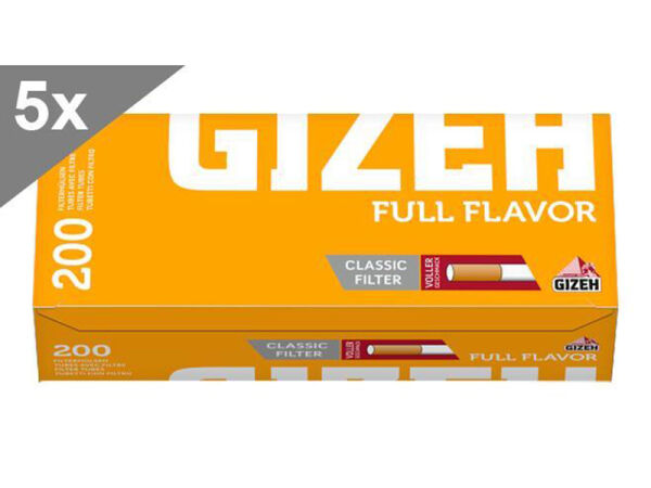 Gizeh - Full Flavor - 200 Hülsen - 5er Gebinde