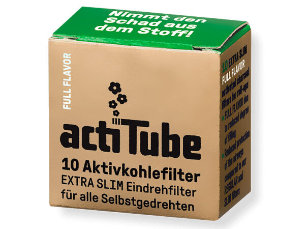 ActiTube - Aktivkohlefilter 6mm - Extra Slim Full Flavor je 10 Filter