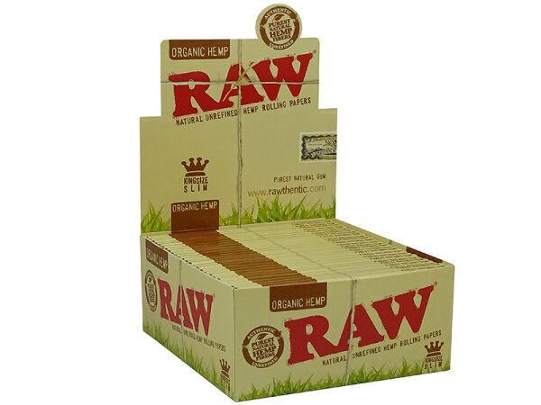 RAW - Organic Hemp King Size Slim - 50 Hefte je 32 Blatt