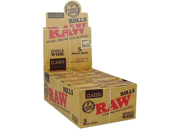 RAW - Rolls Classic Single Wide - 24 x je 5 Meter