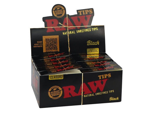 RAW - Filter Tips Black - (natural unrefined) - 50 Hefte je 50 Filter Tips