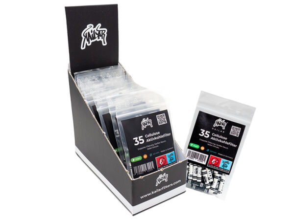 Kailar Mix - Slim Size - 35er Pack - Ø 5,9mm - Aktivkohlefilter - 10er Display
