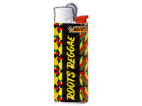 BIC - Mini J25 Reibrad Feuerzeuge - "Reggae" 8 versch. Motive - 50er Display