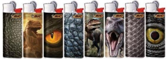 BIC - Mini J25 Reibrad Feuerzeuge - "Dinos" - 50er Display*