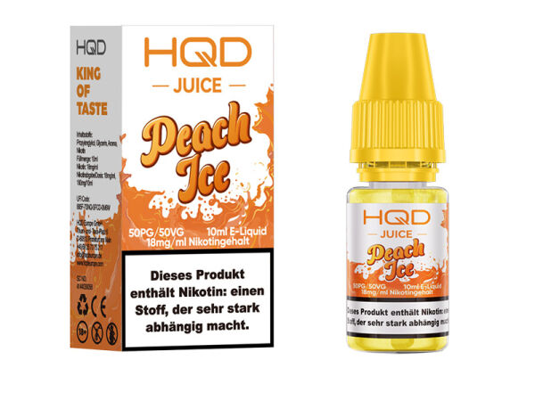 HQD JUICE - Peach Ice - Liquid - 18 mg - 10 ml