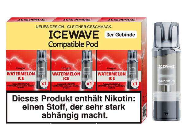 ICEWAVE 3 in 1 Pod - Watermelon Ice  - 20mg - 3er Set