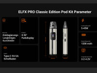 ELFBAR ELFX Pro - Refillable Kit - Black