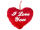 Plüsch Herzkissen "I Love You" - 13cm
