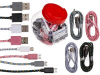 Ladekabel USB auf USB-Micro, ca. 1m  in Kunststoff-Dose -...