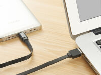 Tekmee Ladekabel USB auf Micro-USB, 2m, schwarz