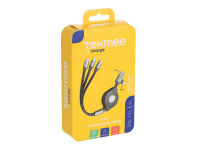 Tekmee Ladekabel 4-in-1, USB auf Type-C, 1.5A/2.0A, 1 m