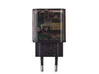 Tekmee Netzstecker 12W Type-C + USB,  Wand Charger; transparent-dunkel