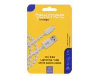Tekmee Ladekabel USB-C auf Lightning, 2.0A; wei&szlig;,...