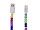 Tekmee Ladekabel USB-C auf Type-C, 2.0A; bunt, 1m; Perlenkabel