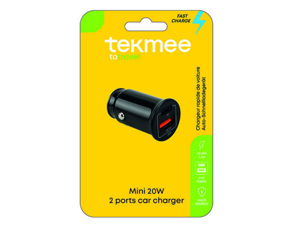 Tekmee KFZ-Adapter USB A+C 20W