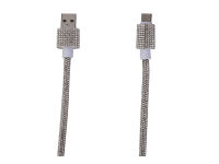 Tekmee Ladekabel, 1m; USB auf Type-C, 10W, mit Strasssteinen