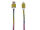 Tekmee Ladekabel, 1m; USB auf Lighting, 10W, mit Strasssteinen Regenbogen