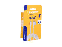 Tekmee Ladekabel, 2,5m; Type-C auf Lighting, 27W, weiß