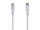 Tekmee Ladekabel-Set, 1m+2m; Type-C auf Type-C, 40W, schwarz und weiß
