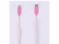 Tekmee Ladekabel, 1m; TYPE-C/Lightning, pink oder blau