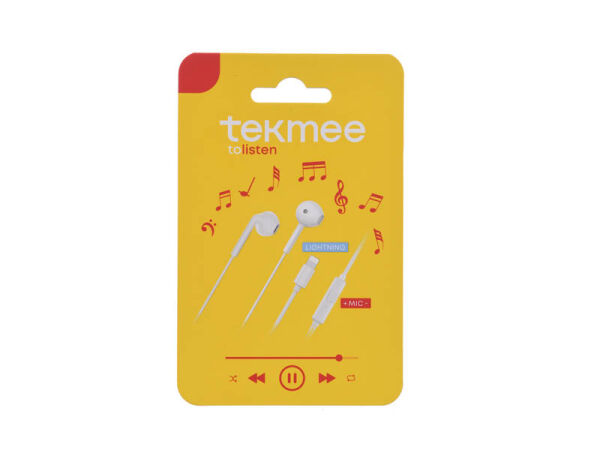Tekmee Stereo Kopfhörer, Lightning, weiß