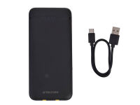 Tekmee 10000 mAh Powerbank, 2xUSB, Type-C, integrierte Kabeln