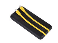 Tekmee 10000 mAh Powerbank, 2xUSB, Type-C, integrierte Kabeln