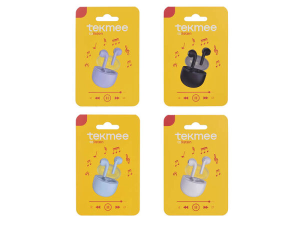 Tekmee Wireless Kopfhörer inkl. Schachtel, 4-fach sortiert, einzeln, UVP: 11,95 Euro