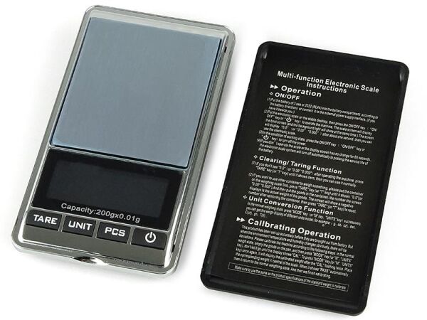 Digitalwaage mit Schutzhülle 200g/0,01g
