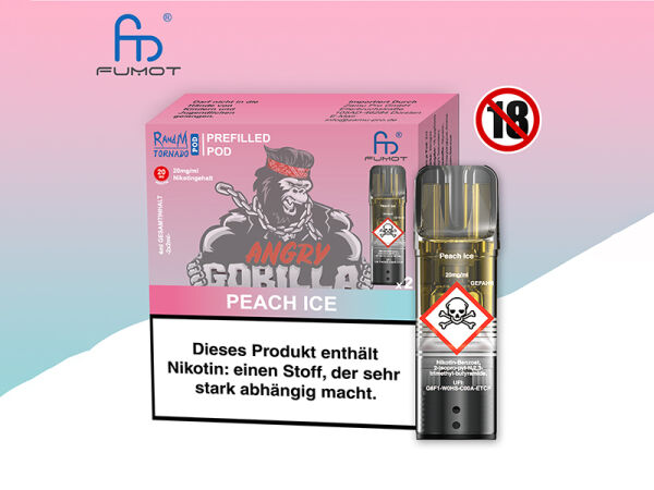 RandM Tornado - Prefilled Pod - Peach Ice - 20mg - 2er Set