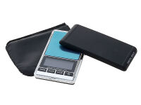 Digitalwaage "Schwarz mit Silber" mit Deckel; 200g/0.01g, ca. 11 cm