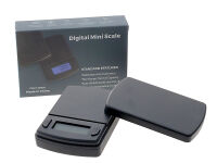 Digitalwaage schwarz mit Deckel; 100g/0.01g; ca. 9 cm