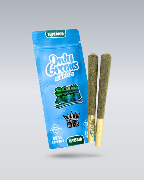 Only Grams Pre Rolls - Hybrid - Sour Apple - 2er Pack