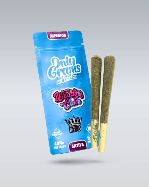 Only Grams Pre Rolls - Sativa - Wedding Cake - 2er Pack