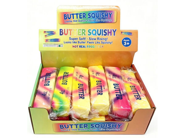 Squishy Butter "Rainbow" – 13cm - 12er Display