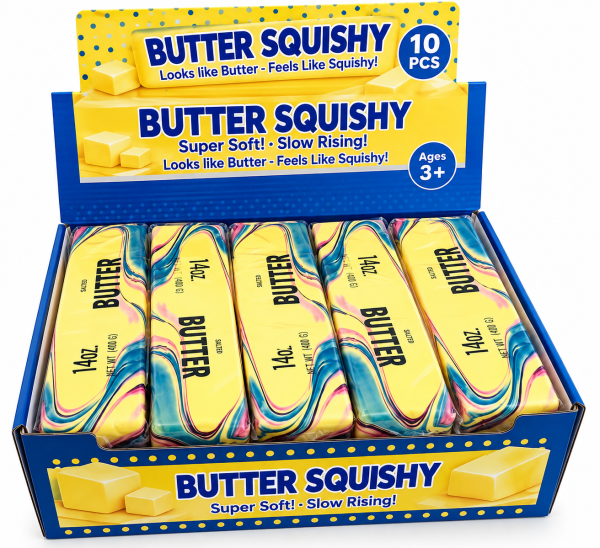 XXL Squishy Butter 23.5x6x6cm - Slow Rise - 10er Display