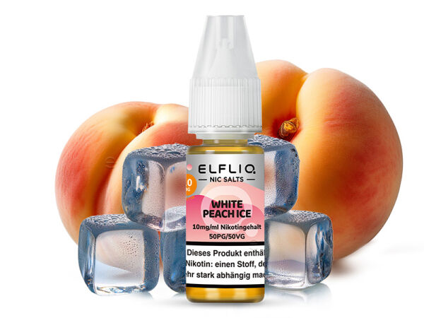 ELFBAR ELFLIQ - White Peach Ice - Liquid - 10 mg/ml - 10 ml