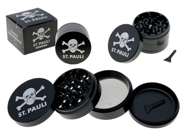 Grinder "St. Pauli" Metal 4-tlg Ø 5,7 cm - black