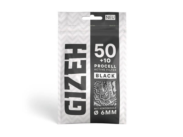 Gizeh - Active Filter Black 6mm - 50 + 10 Procell Active Filter