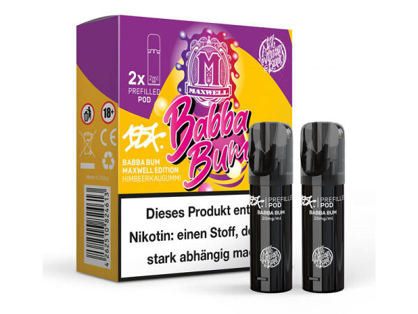 187 Strassenbande - Prefilled Pods - Babba Bum - Maxwell Edition - 20mg - 2er Pack