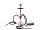 Shisha - Super Heroes - lila - Clicksystem - ca. 65 cm - 3 Schläuche