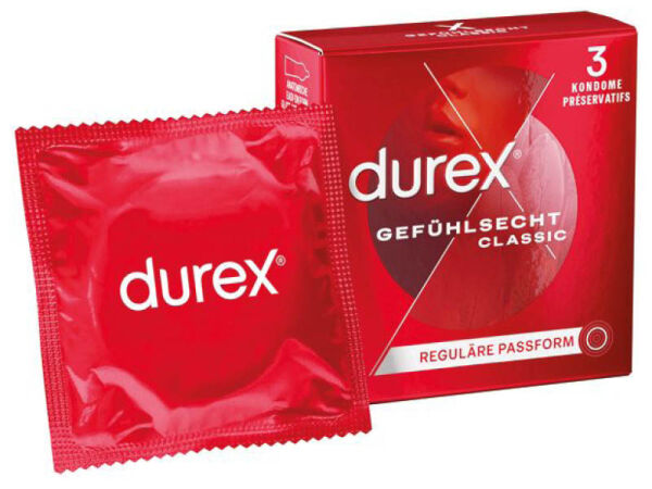 Durex - Kondome Classic - Gefühlsecht - 3er Pack