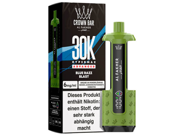 Al Fakher 30K Basisgerät - Hypermax Advanced - Blue Razz Blast